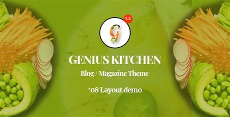 Genius Kitchen V News Magazine And Blog Food WordPress Theme JOJOThemes