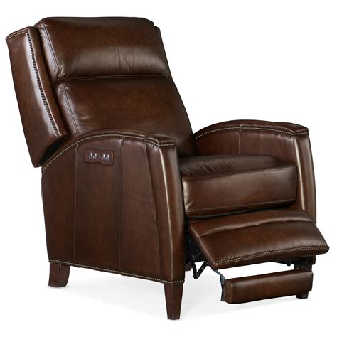 Hooker Furniture Declan Leather Power Recliner W Power Headrest Howell Furniture High Leg