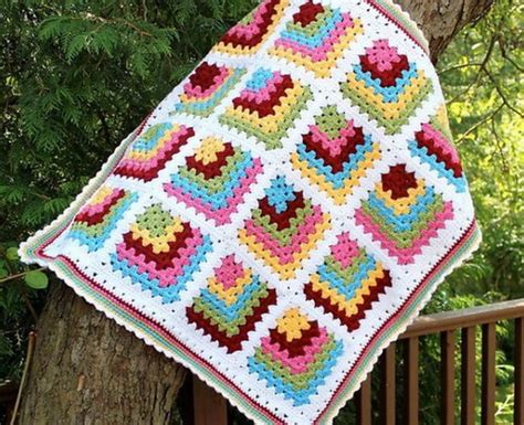 3d Mitered Granny Square Pattern Weave Crochet