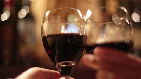 Four People Wine Glass Cheers At An Expensive Restaurant Dinner Stock Footage Video 9378503