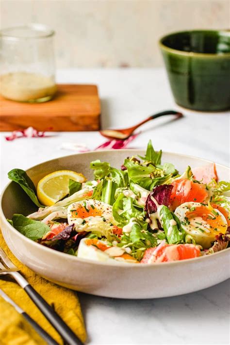 Smoked Salmon Salad With Creamy Caper Chive Dressing