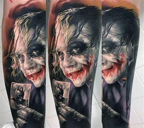 The joker batman tattoo design for sleeves: 🤡🃏 Joker Tattoo Ideas That Don't Suck—90 Badass Joker Tattoos