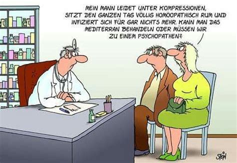 Dann steht sie auf und geht. Kompressionen. Uli Stein | Lustig, Comics lustig, Arzt witze