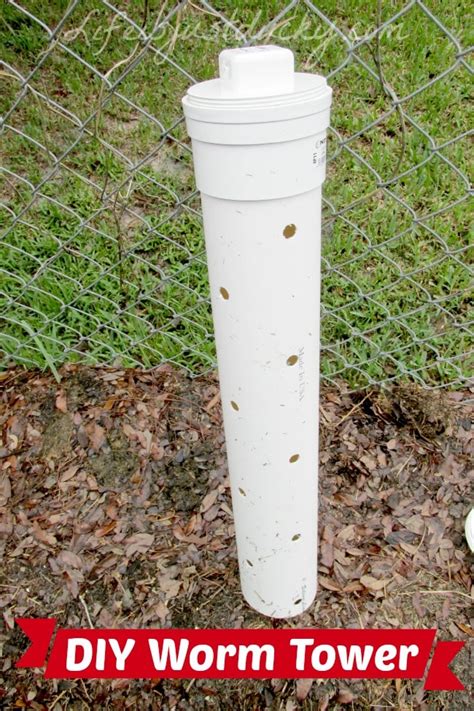 I make a simple diy composting worm tower using 4 inch pvc pipe, window screen and a 4 inch pvc coupling. Build Your Own Worm Tower - Life Is Just Ducky