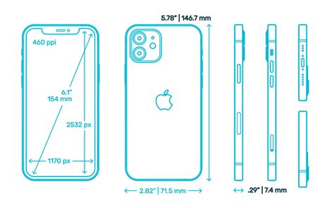 Apple Iphone 12 14th Gen Dimensions And Drawings