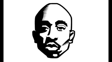 How To Draw A Tupac Shakur 2pac Как нарисовать Тупака Шакура Youtube