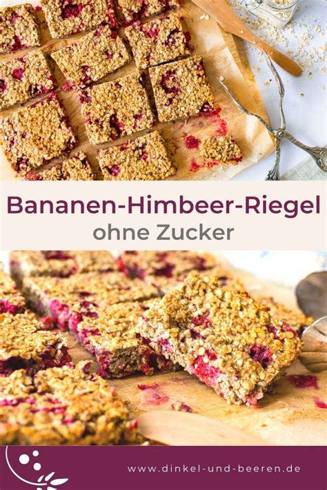 Die banane und die birne zerdrücken mit den zutaten vermengen und fingerdicke stangen formen. Bananen-Himbeer-Riegel ohne Zucker | Dinkel & Beeren