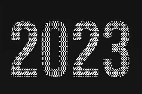 Premium Photo Black And White 2023 With Filled 2023 Numbers Inside