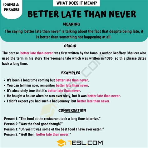 Better Late Than Never Saying Top 34 Quotes And Sayings About Better Late Than Never 2022 10 20