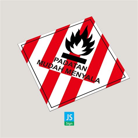 Jual Sticker Simbol Limbah B3 Padatan Mudah Menyala Shopee Indonesia