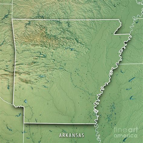 Topographical Map Of Arkansas Zip Code Map
