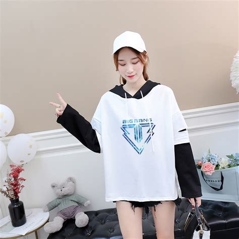 2018 Brand New Long Sleeve Shirt Women Bigbang T Shirts Casual Korean