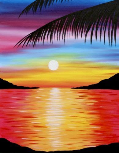 Beautiful Easy Landscape Painting Ideas For Beginners Sunrise Painting