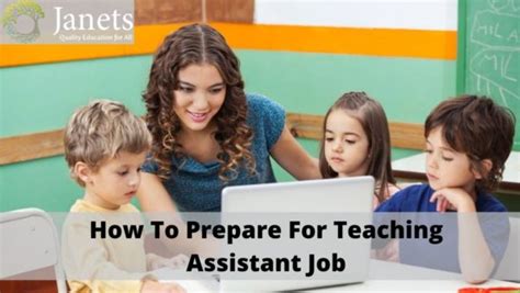 How To Prepare For Teaching Assistant Job Janets