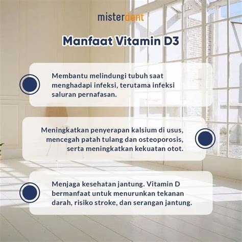 Manfaat Vitamin D3 Misterdentid