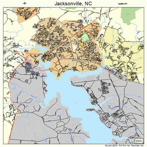 Jacksonville North Carolina Street Map 3734200