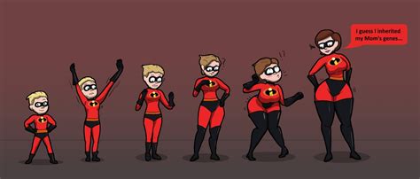 Dash Parr To Helen Parr Mrs Incredible Tg Tf By Mooo On Deviantart In Cartoon Girl
