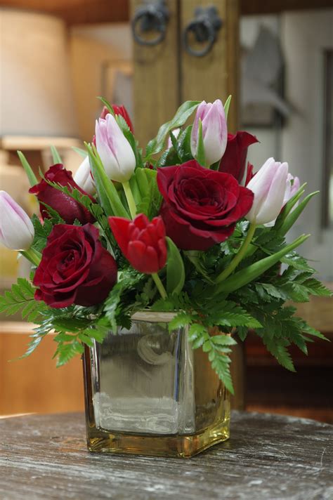 rose and tulip floral arrangement floral arrangements order flowers online flowers online