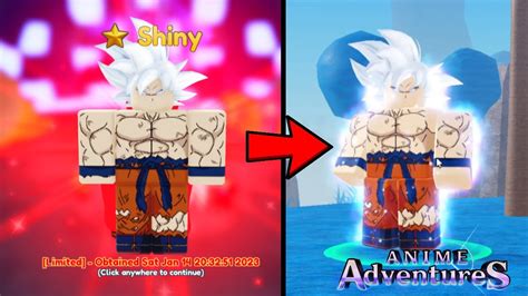 Anime Adventures Shiny Secret Evo Mui Goku Fanmade Concept Td Roblox