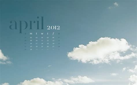 Free Download April 2012 Desktop Calendar Wallpaper Paper Leaf