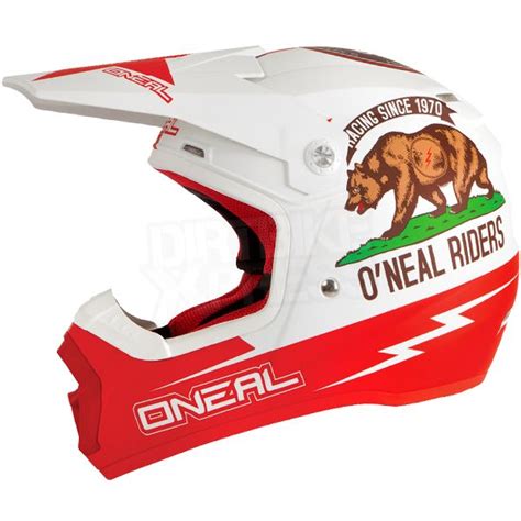 2016 ONeal 5 Series California Motocross Helmet - White Red | Motocross helmets, Helmet, Motocross