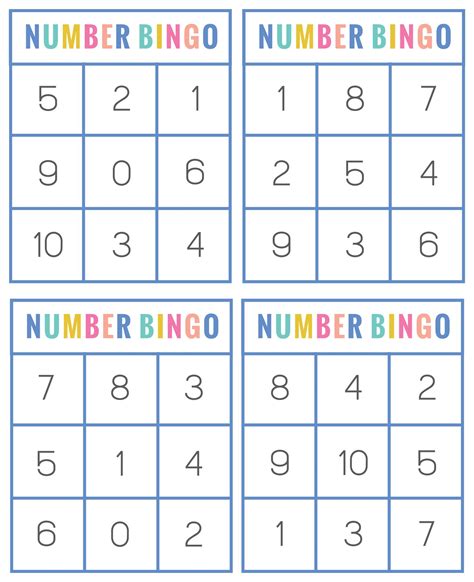 Number Bingo Cards 10 Free Pdf Printables Printablee