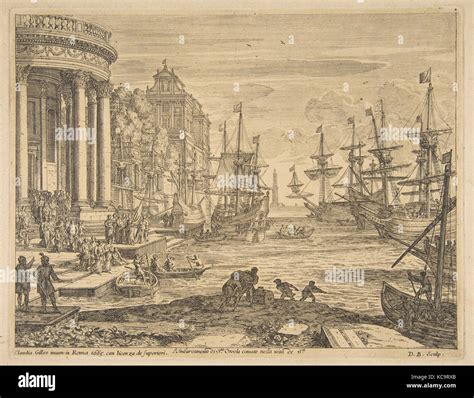 Embarkation Of St Ursula After Claude Lorrain 1665 Stock Photo Alamy