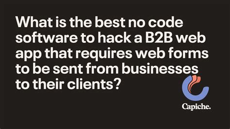 Bubble introduces a new way to build a web application. What is the best no code software to hack a B2B web app ...