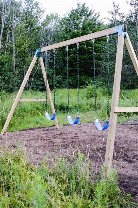 How To Build A Wooden Swing Setthe Easy Way Swing Set Diy