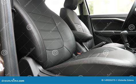 Beautiful Leather Car Interior Design Faux Leather Front Seats In The