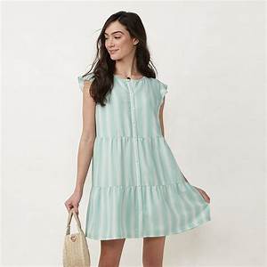 Women 39 S Lc Conrad Button Front Babydoll Dress In 2021 Kohls