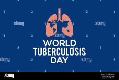 Día Mundial de la Tuberculosis Plantilla vectorial de conciencia de