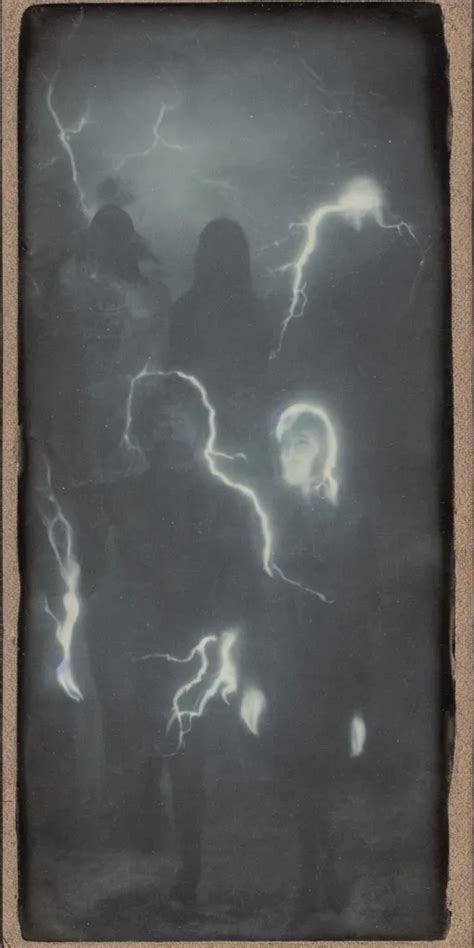 Spirit Photography With Glowing Bulbous Ectoplasm Stable Diffusion