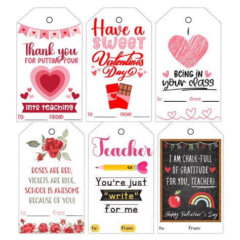 Free Printable Teacher Valentine Tags Prudent Penny Pincher
