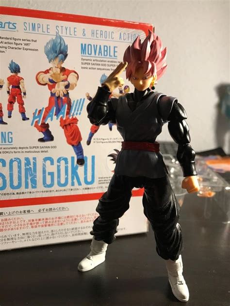 Goku Black Custom Sh Figuarts Custom Painted Authentic Base Figure