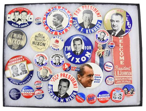1900 1960s Political Campaign Pins 100