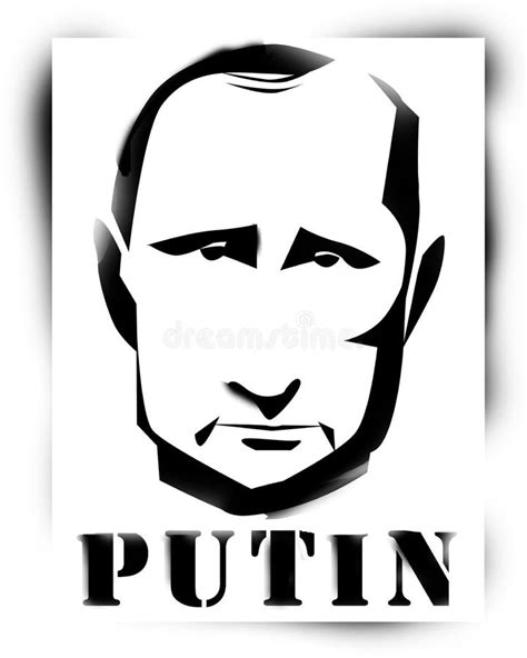 Portrait De Pochoir De Président De Vladimir Poutine De La Fédération