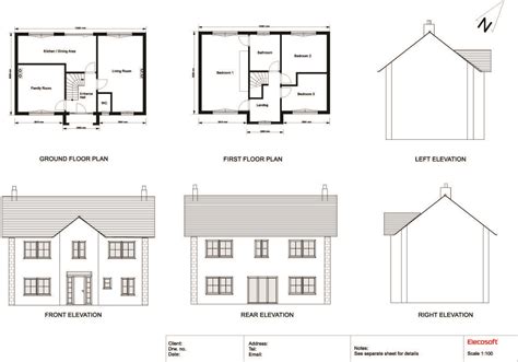 49 Single Storey Residential House Plan Elevation And Section