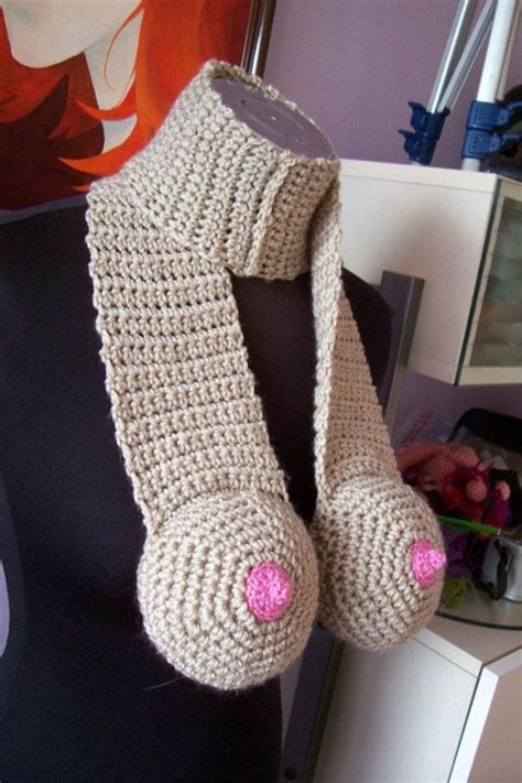 Crocheted Boob Scarf