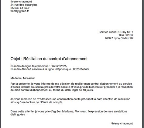 Free propose un formulaire de résiliation préétabli, directement accessible dans l'espace abonné. Modele Lettre De Resiliation Free - Modeles De Lettre De ...