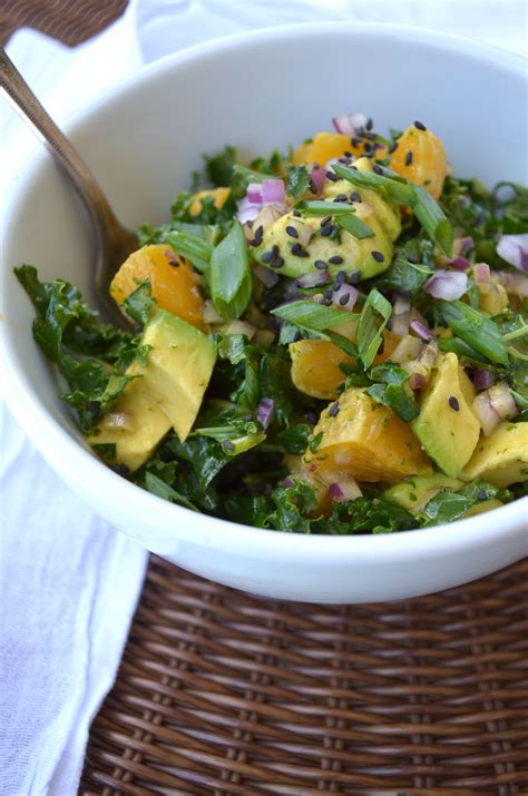 Right Up My Alley Kale Avocado Salad With Citrus Soy Dressing Salad