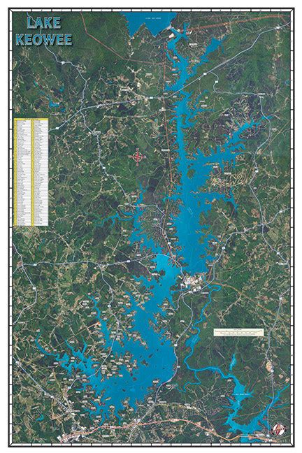 Printable Map Of Lake Keowee