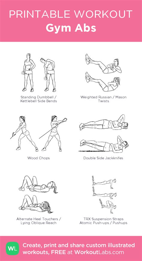 Gym Abs Illustrated Exercise Plan Created At WorkoutLabs Click