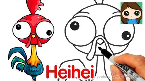 Follow along to learn how to draw this disney polynesian princess step by step chibi. How to Draw Heihei Easy | Disney Moana Chicken | Cartoon ...