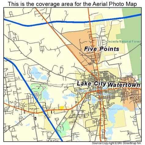 Aerial Photography Map Of Lake City Fl Florida