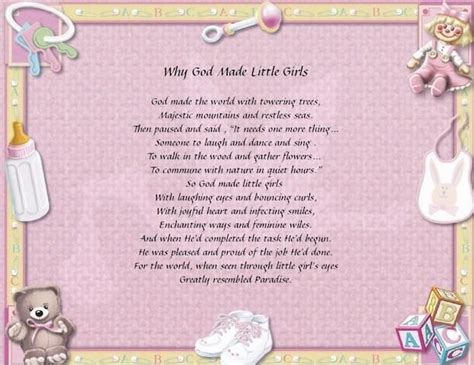 Why God Made Little Girls Baby Girl Poems Little Girl Poems