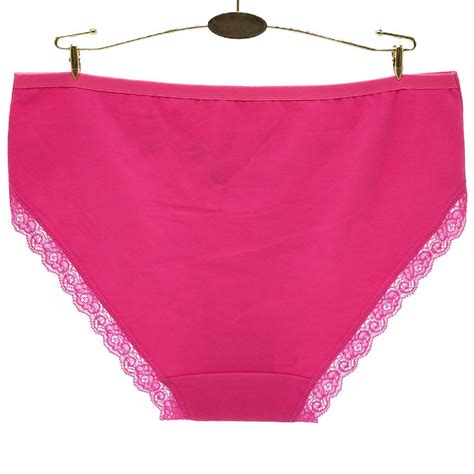 Cheap 6 Pcslot Underwear Women Panties Cotton Mid Rise Flowers Print Lace Sexy Briefs Plus Size