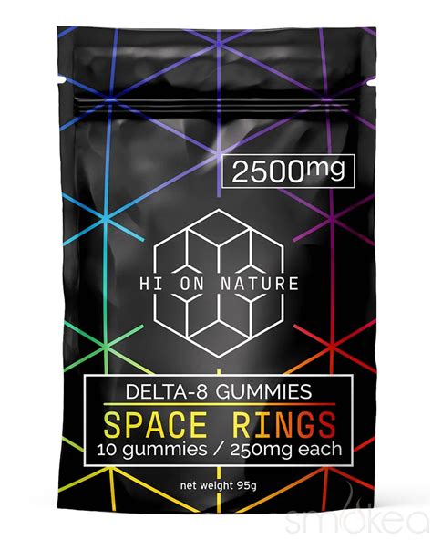 Hi On Nature 2500mg Delta 8 Space Rings Gummies 10 Pack