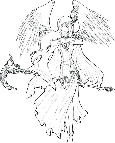 Girl Angel Coloring Pages At Free Printable Colorings Pages To Print And Color