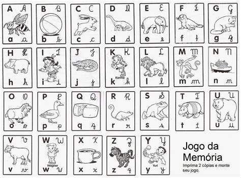 Brincar E Aprender Jogo De Memória Do Alfabeto